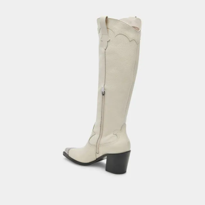 Boots and Booties Shop Dolce Vita Kamryn Boots White Leather Women039s Western White Leather Boots Off White Leather