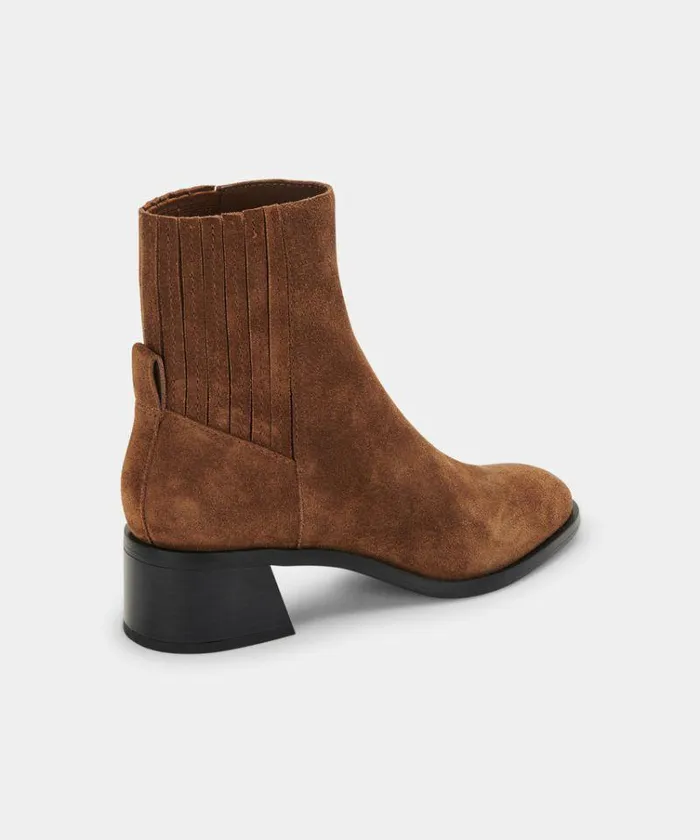 Boots and Booties Shop Dolce Vita Layton Booties Dk Brown Suede Dk Brown Suede