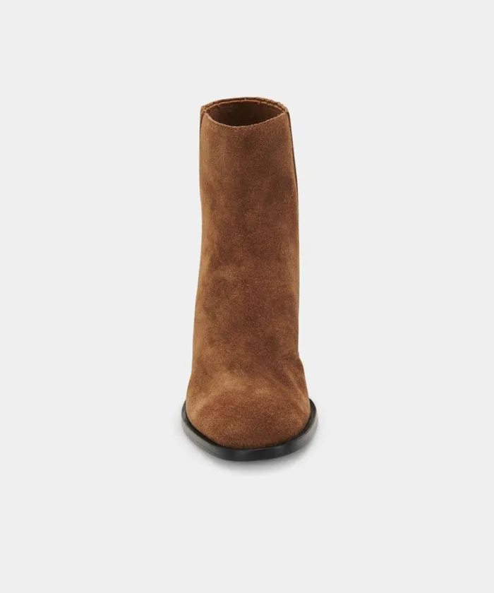 Boots and Booties Shop Dolce Vita Layton Booties Dk Brown Suede Dk Brown Suede