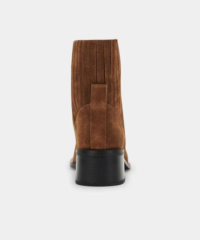 Boots and Booties Shop Dolce Vita Layton Booties Dk Brown Suede Dk Brown Suede