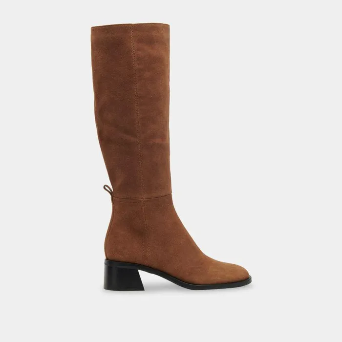 Boots and Booties Shop Dolce Vita Lizah Boots Brown Suede Brown Suede