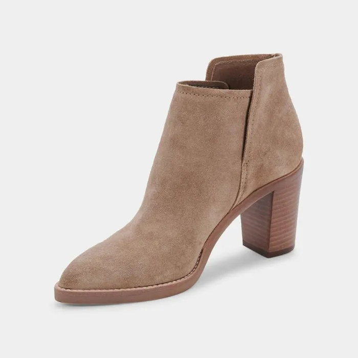 Boots and Booties Shop Dolce Vita Spade Booties Mushroom Suede Mushroom Suede