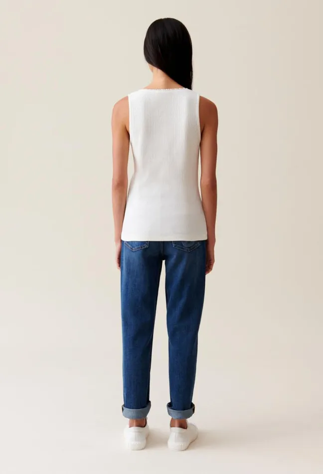 Claudie Pierlot Ecru Lace Tank Top Clothes Tshirts