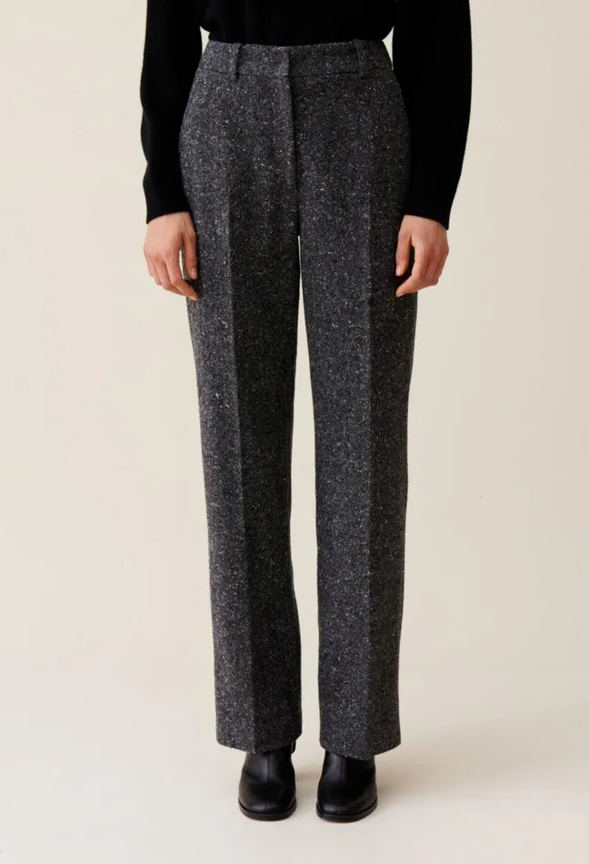 Claudie Pierlot Grey Wool Suit Trousers Clothes Jeans And Trousers
