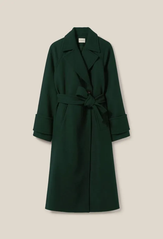 Claudie Pierlot Long Green Trench Coat Clothes Coats
