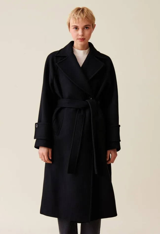 Claudie Pierlot Midlength Wool Blend Coat Clothes Coats