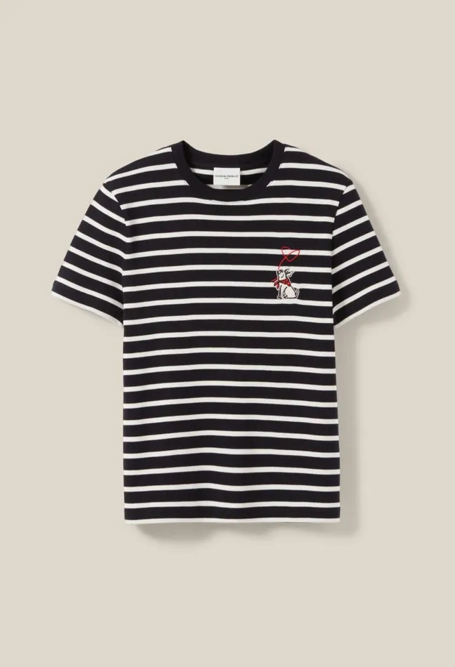 Claudie Pierlot Sailor Tshirt Jean Toto Embroidery Clothes Tshirts