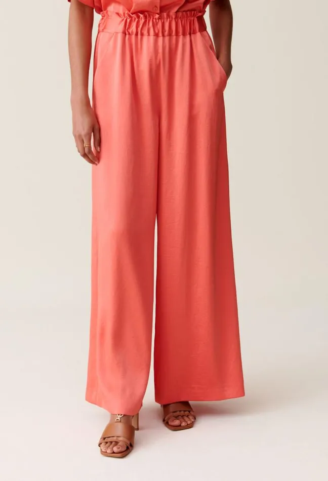 Claudie Pierlot Satin Mandarin Trousers Clothes Jeans And Trousers