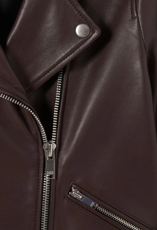 Claudie Pierlot Smooth Leather Jacket Clothes Jackets