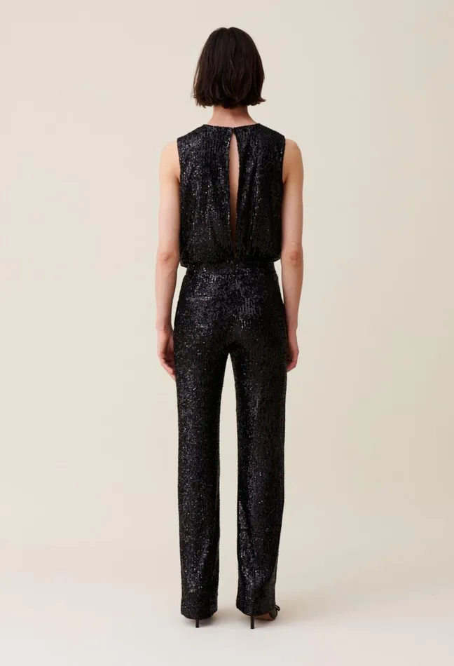 Claudie Pierlot Straightleg Black Sequin Trousers Clothes Jeans And Trousers
