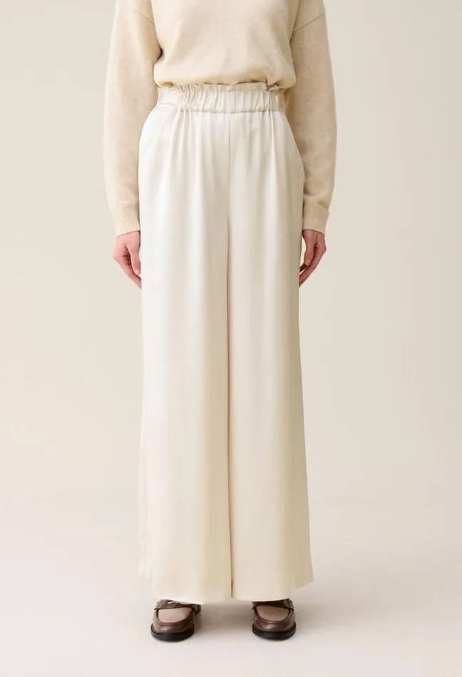 Claudie Pierlot Wideleg Trousers With Smocked Waistband Clothes Jeans And Trousers