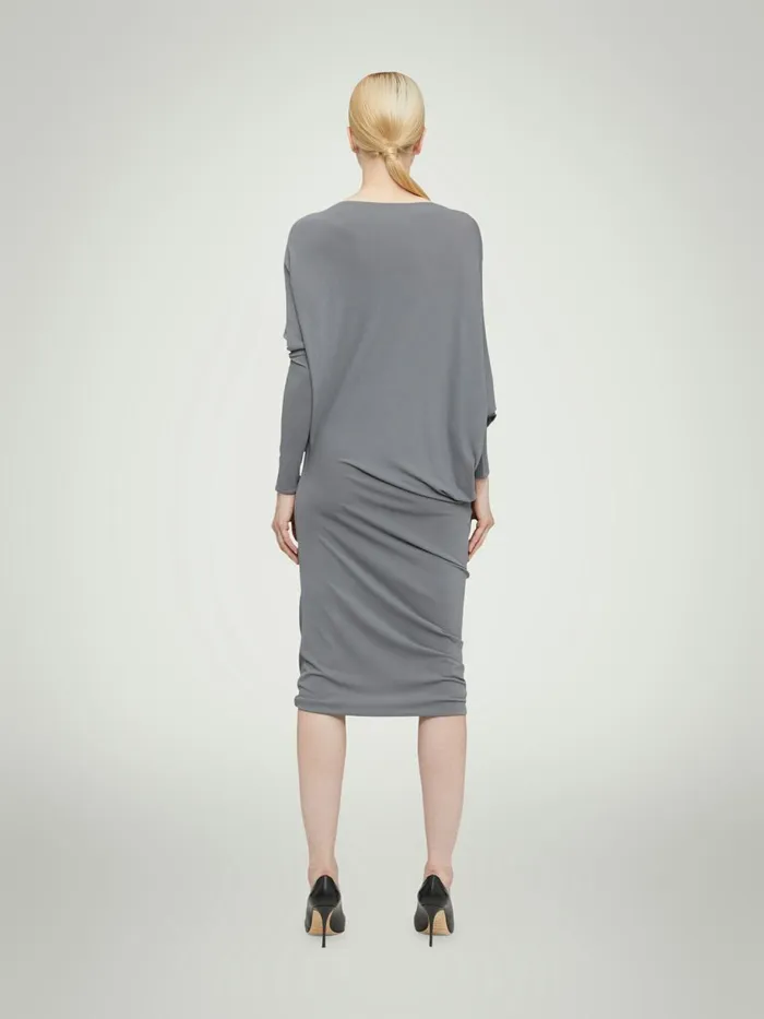 Crepe Jersey Dress Soft Pewter Women Wolford Dresses and Skirts