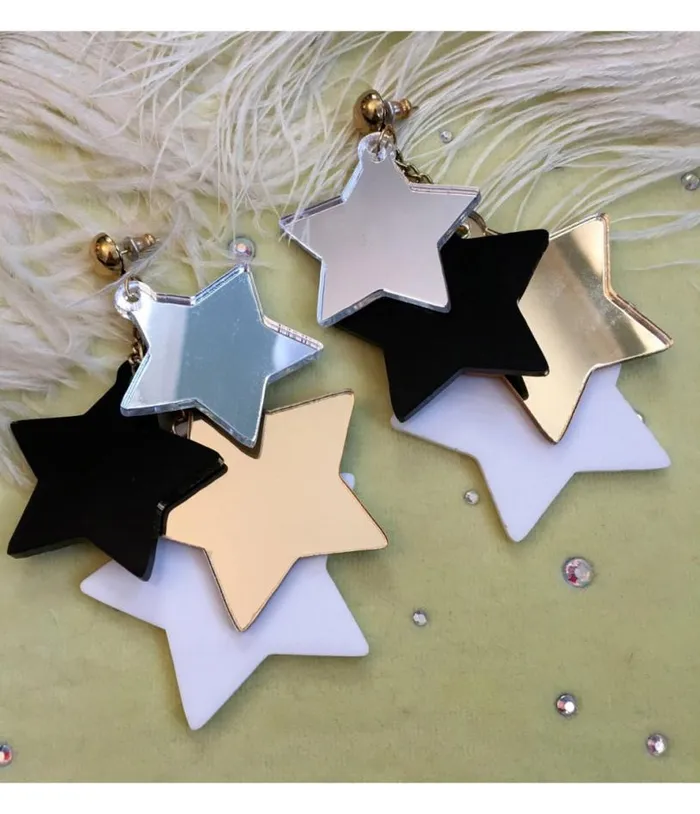 Dangling Stars Earrings Accessories Unique Vintage Earrings