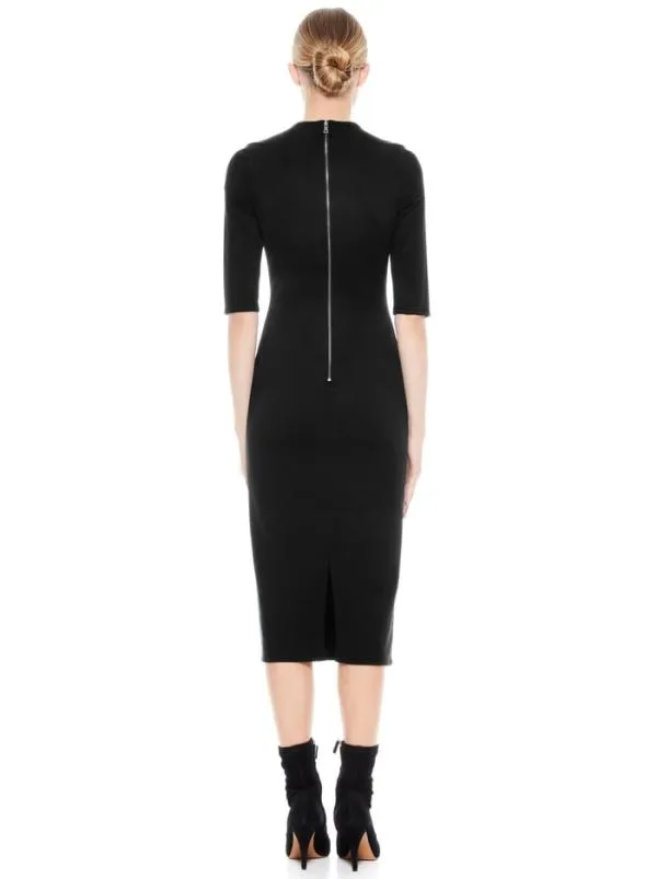 Dresses Women Alice Olivia DELORA FITTED MIDI DRESS Black