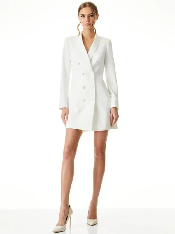Dresses Women Alice Olivia KYRIE TUXEDO DRESS Off White