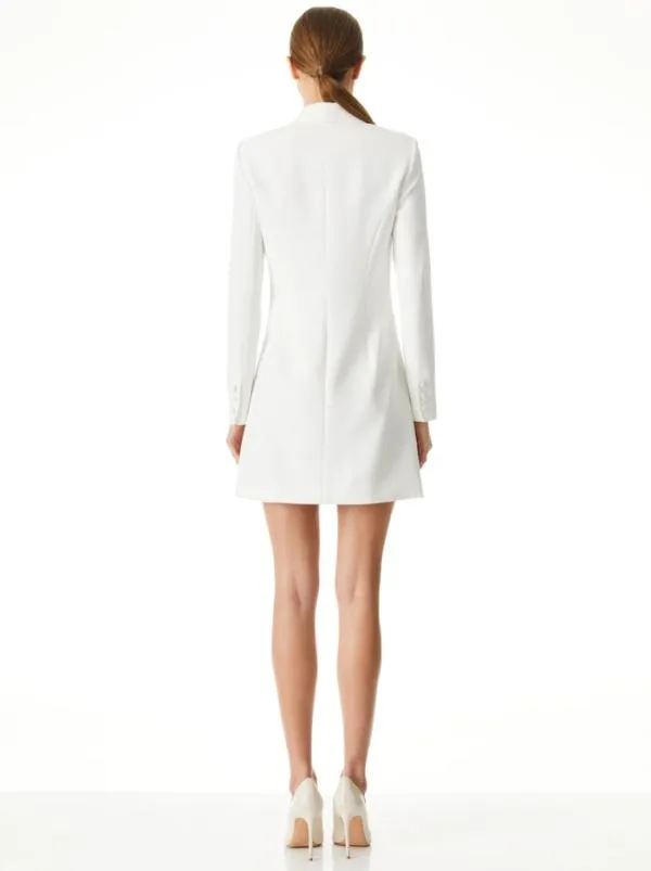 Dresses Women Alice Olivia KYRIE TUXEDO DRESS Off White