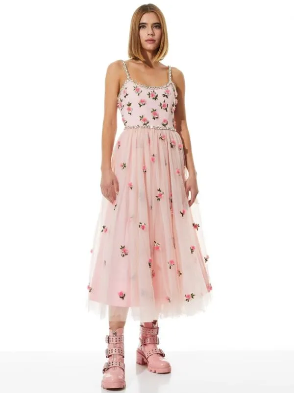Dresses Women Alice Olivia LUPITA CRYSTAL STRAP EMBELLISHED TULLE MIDI GOWN Petalprimrose Dresses Women Alice Olivia LUPITA CRYSTAL STRAP EMBELLISHED TULLE MIDI GOWN Petalprimrose