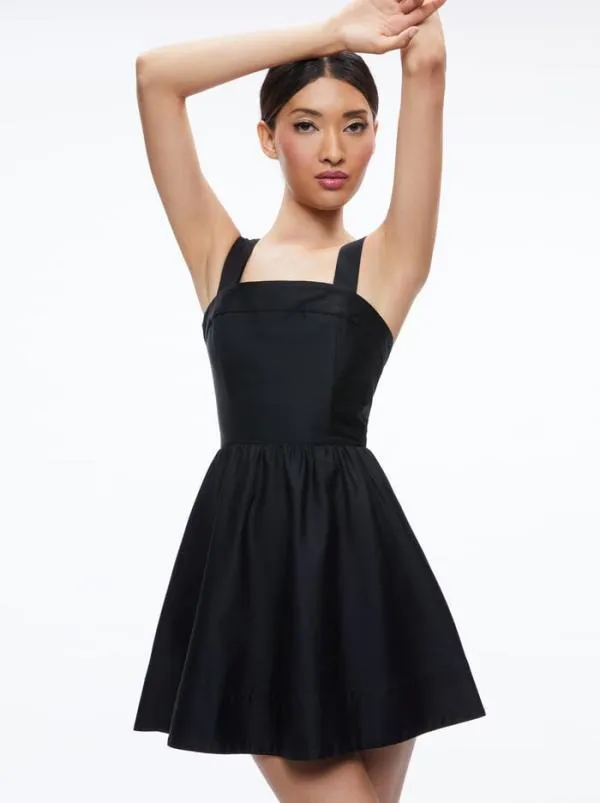Dresses Women Alice Olivia SAIGE TIE BACK MINI DRESS Black