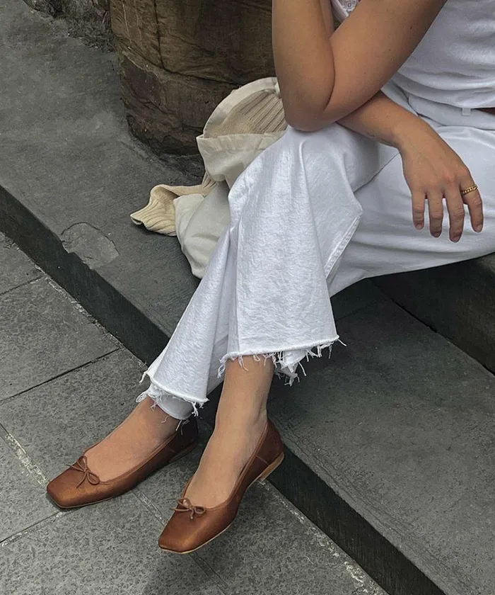 Flats and Loafers Shop Dolce Vita Anisa Ballet Flats Copper Metallic Suede Designer Suede Ballet Flats Copper Metallic Suede