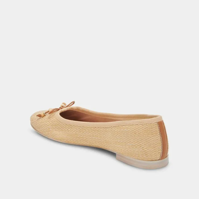 Flats and Loafers Shop Dolce Vita Cacy Ballet Flats Natural Raffia Natural Raffia