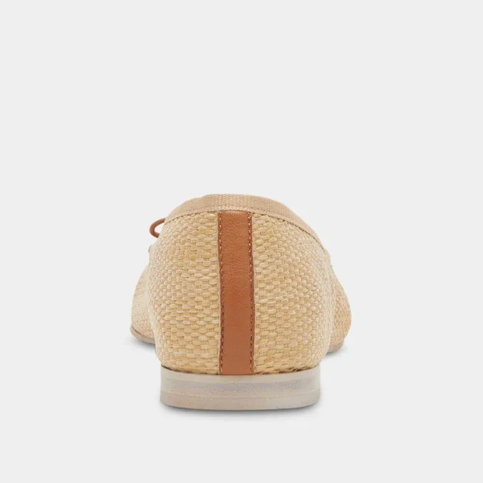 Flats and Loafers Shop Dolce Vita Cacy Ballet Flats Natural Raffia Natural Raffia