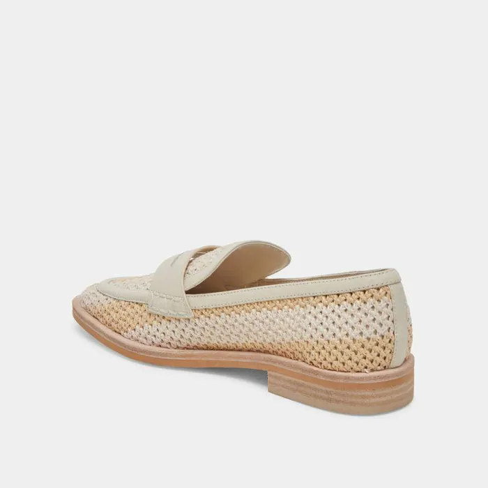 Flats and Loafers Shop Dolce Vita Halley Flats Ivory Multi Raffia Ivory Multi Raffia