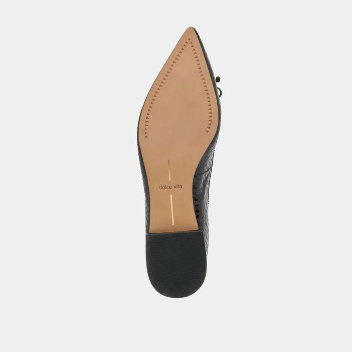 Flats and Loafers Shop Dolce Vita Palani Ballet Flats Midnight Snake Embossed Midnight Snake Embossed