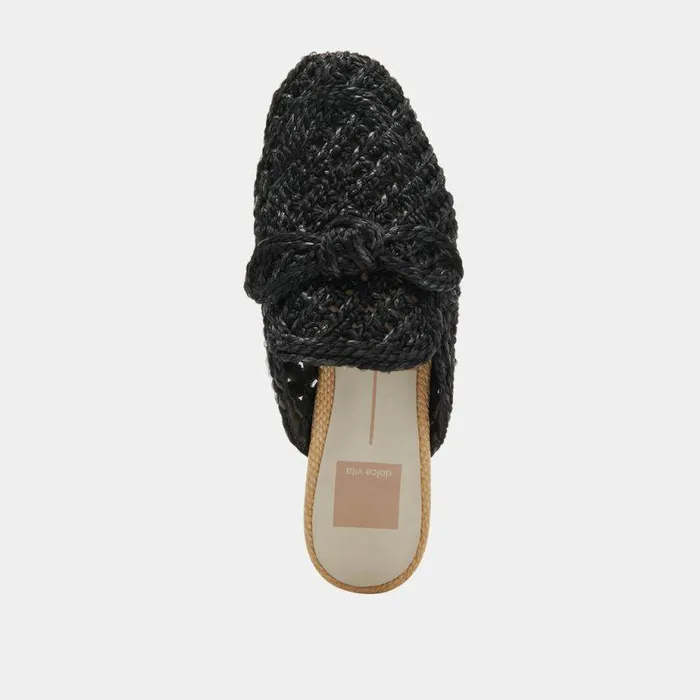 Flats and Loafers Shop Dolce Vita Sabor Flats Onyx Raffia Onyx Raffia