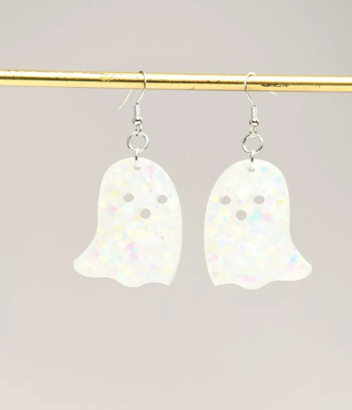 Glow In The Dark Glitter Ghost Earrings Accessories Unique Vintage Earrings