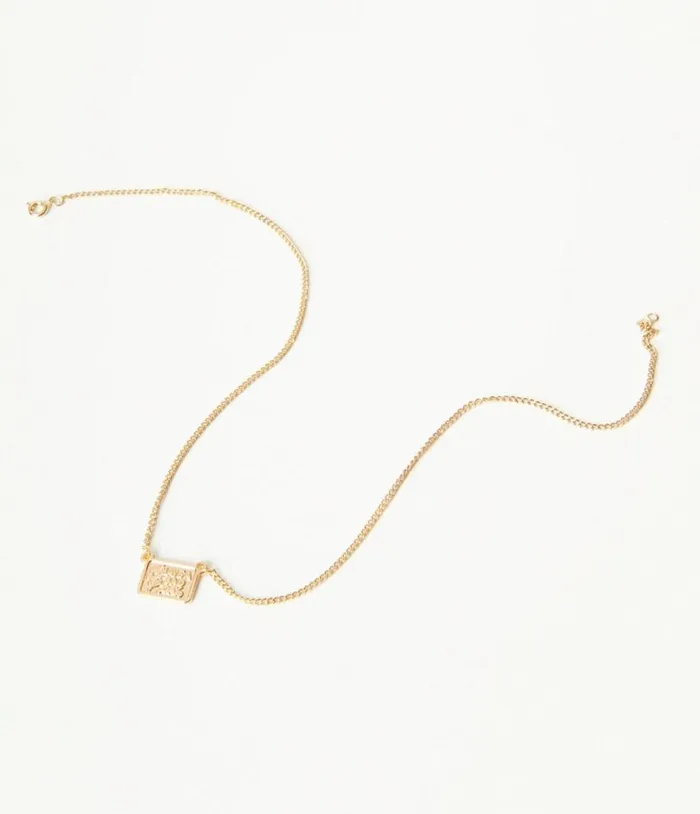 Gold Have A Bad Day Mini Charm Necklace Accessories Unique Vintage Necklaces