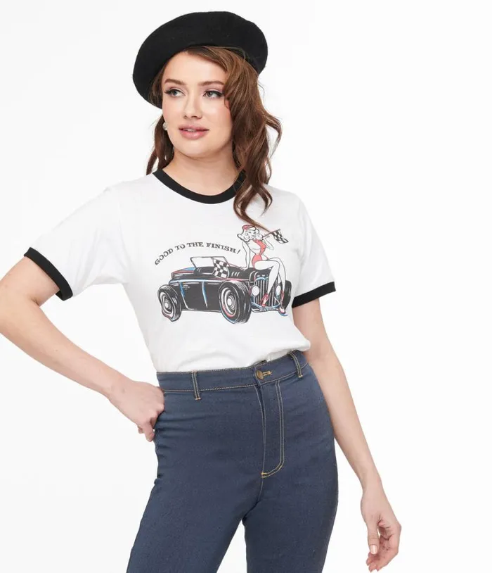 Good To The Finish Cotton Fitted Ringer Tee Clothing Unique Vintage Graphic Tees Good To The Finish Cotton Fitted Ringer Tee Clothing Unique Vintage Graphic Tees