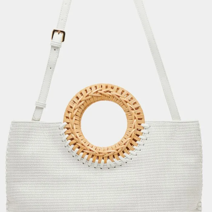 Handbags Shop Dolce Vita Lilah Clutch White Embossed Faux Leather White Leather Clutch White Embossed Faux Leather