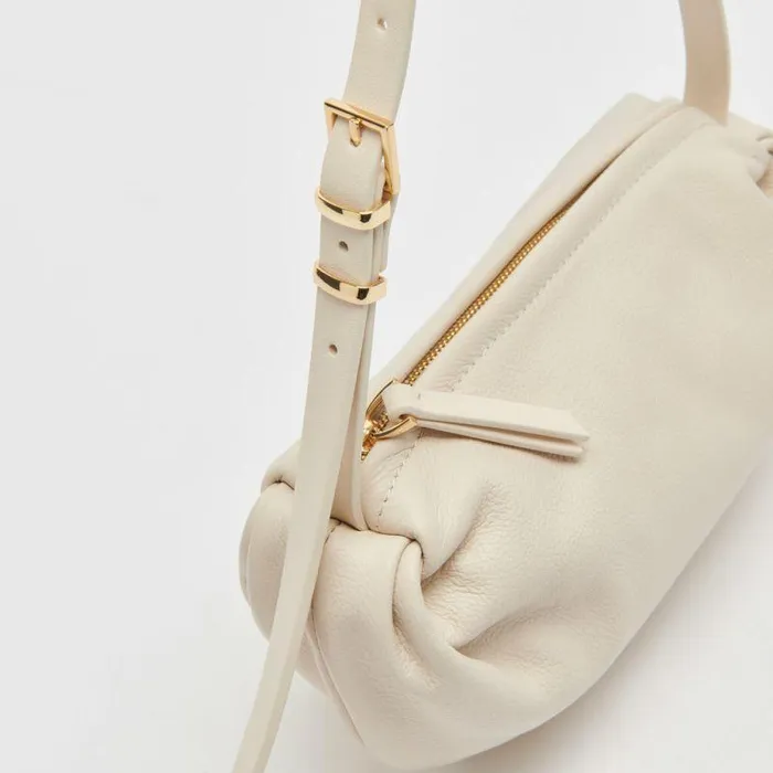 Handbags Shop Dolce Vita Livi Shoulder Bag Ivory Leather Ivory Leather