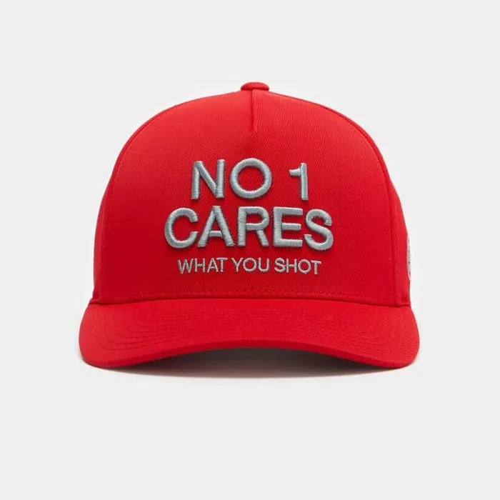 Hats Men GFORE NO 1 CARES STRETCH TWILL SNAPBACK HAT Poppy