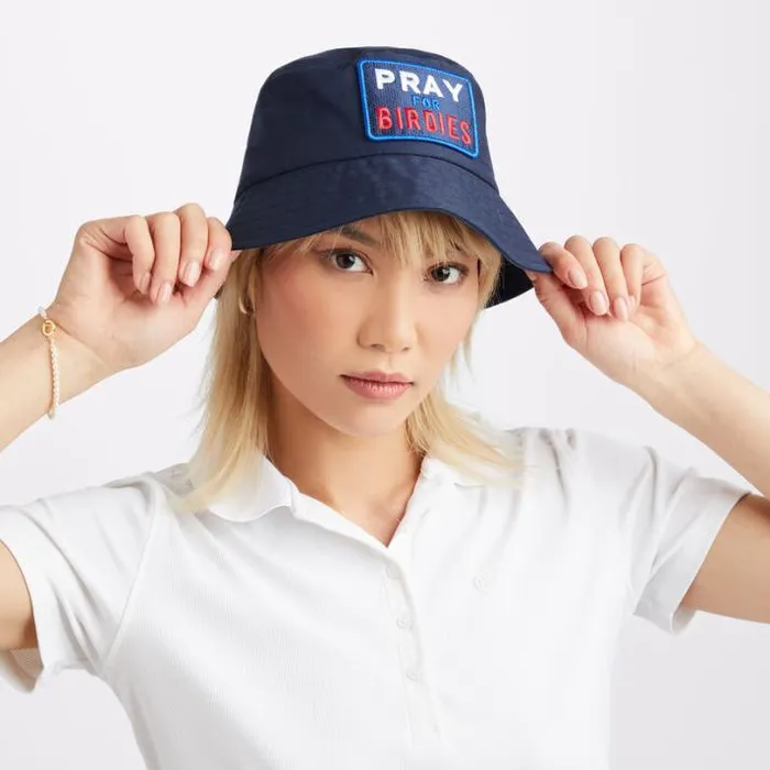 Hats Men GFORE PRAY FOR BIRDIES COTTON TWILL BUCKET HAT Twilight