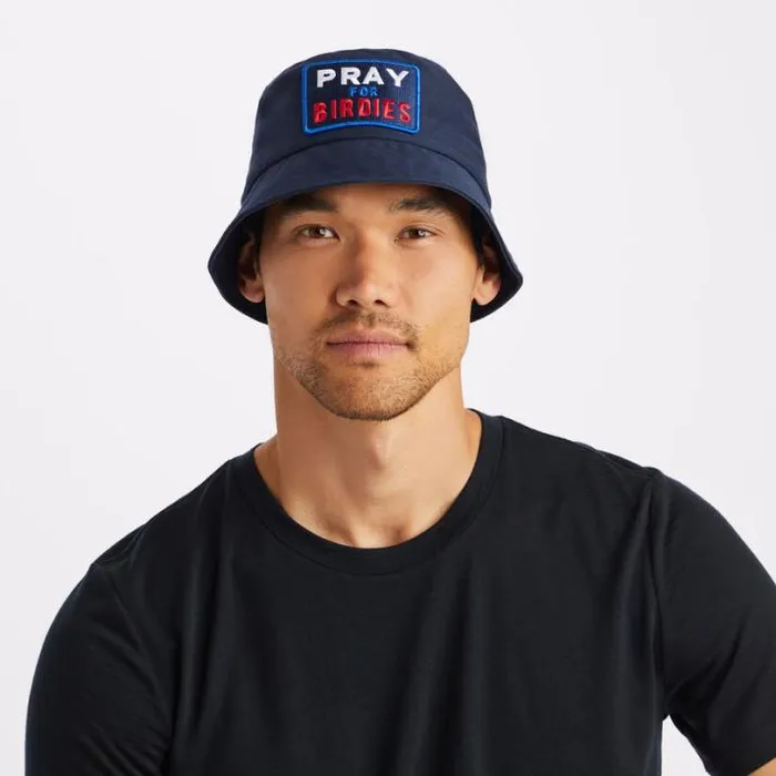 Hats Men GFORE PRAY FOR BIRDIES COTTON TWILL BUCKET HAT Twilight