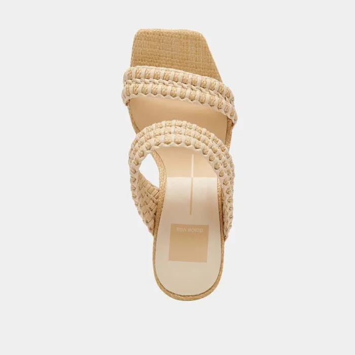 Heels Shop Dolce Vita Alfred Heels Lt Natural Raffia Lt Natural Raffia