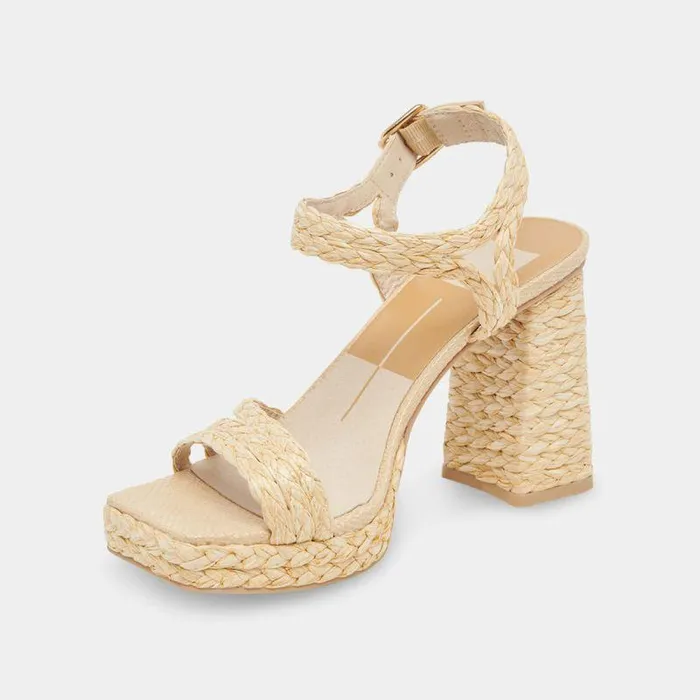 Heels Shop Dolce Vita Alysia Platform Heels Natural Raffia Natural Block Heel Sandals Lt Natural Raffia