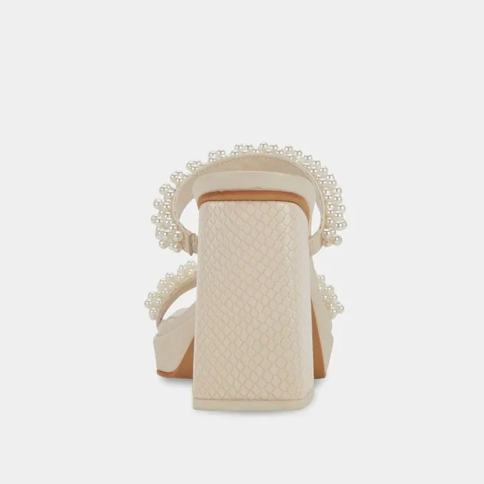 Heels Shop Dolce Vita Ariele Platform Heels Vanilla Pearls Block Heeled Sandals Vanilla Pearls