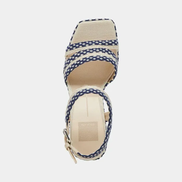 Heels Shop Dolce Vita Arnela Heels Navy Multi Woven Navy Multi Woven