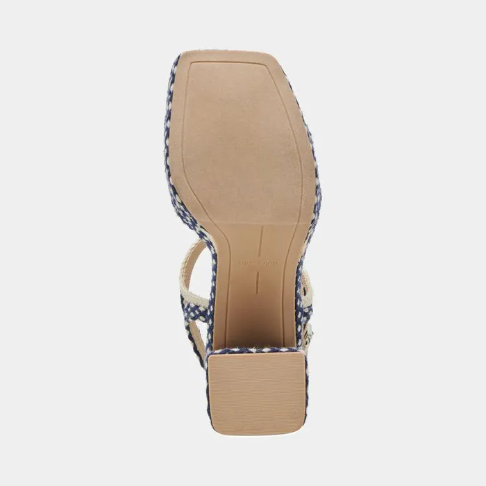 Heels Shop Dolce Vita Arnela Heels Navy Multi Woven Navy Multi Woven