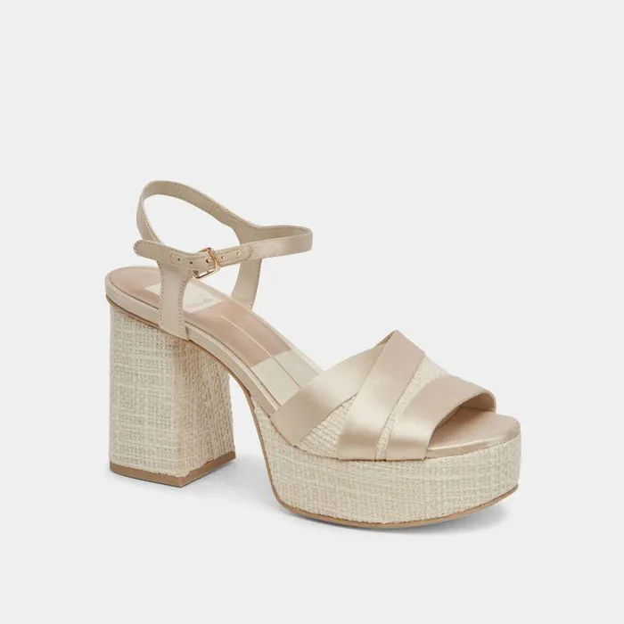 Heels Shop Dolce Vita Baily Heels Cream Satin Cream Satin