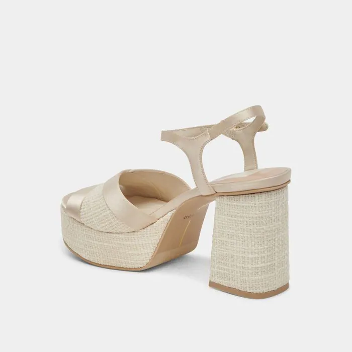 Heels Shop Dolce Vita Baily Heels Cream Satin Cream Satin