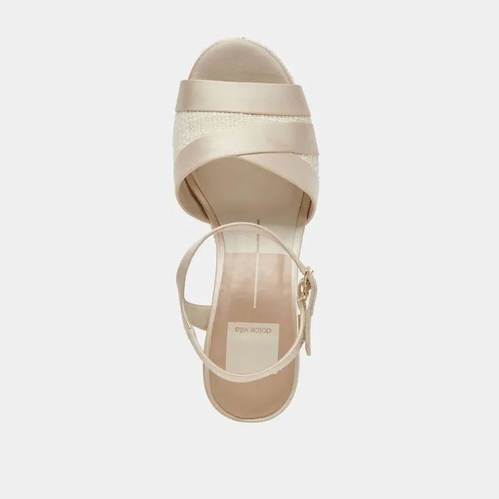 Heels Shop Dolce Vita Baily Heels Cream Satin Cream Satin
