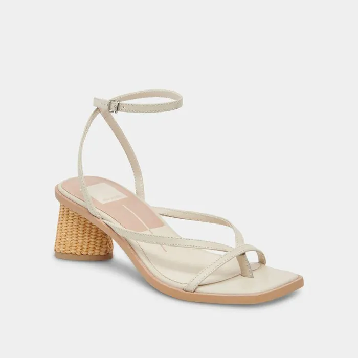 Heels Shop Dolce Vita Banita Sandals Ivory Leather Ivory Leather
