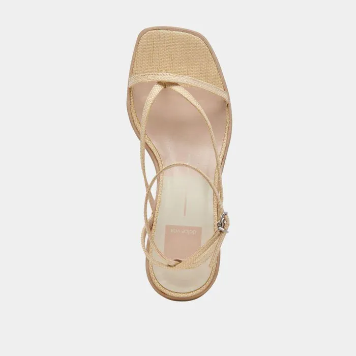 Heels Shop Dolce Vita Banita Sandals Lt Natural Raffia Lt Natural Raffia