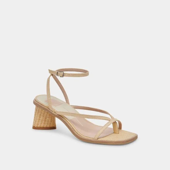 Heels Shop Dolce Vita Banita Sandals Lt Natural Raffia Lt Natural Raffia