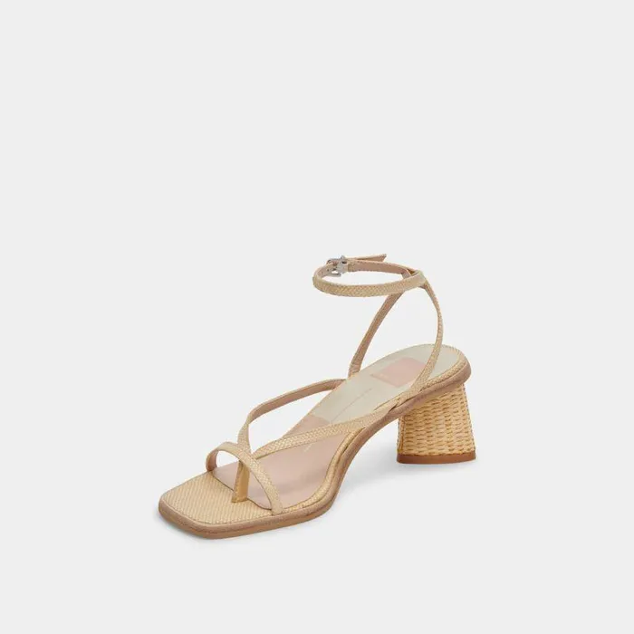 Heels Shop Dolce Vita Banita Sandals Lt Natural Raffia Lt Natural Raffia