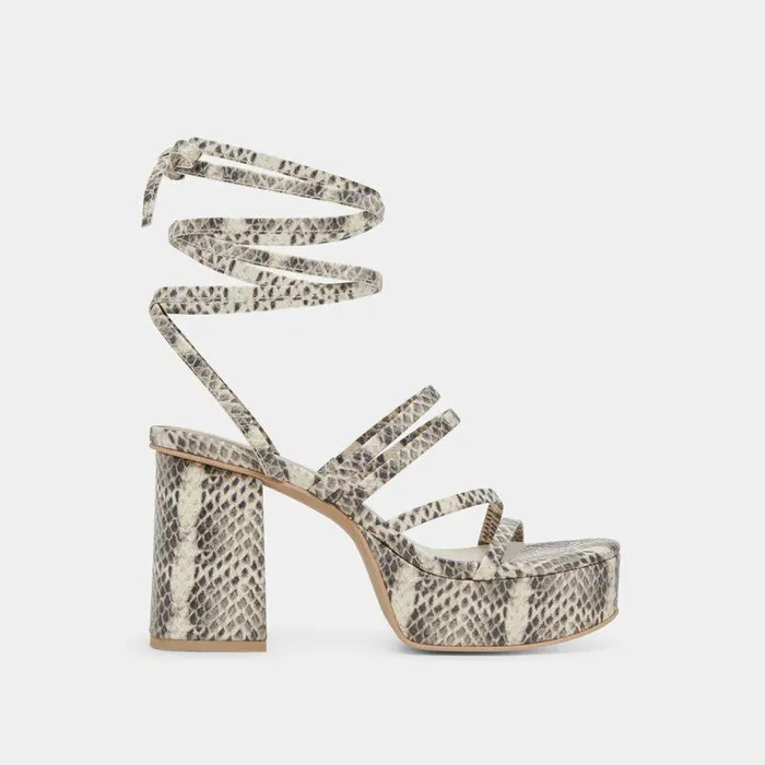 Heels Shop Dolce Vita Barbs Heels Grey White Embossed Stella Grey White Embossed Stella