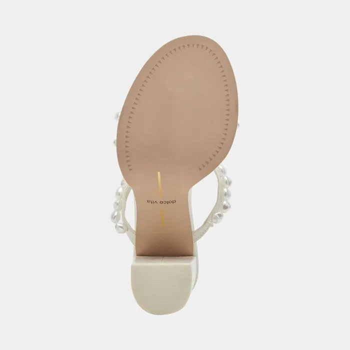 Heels Shop Dolce Vita Barrit Pearl Heels Vanilla Pearls Vanilla Pearls